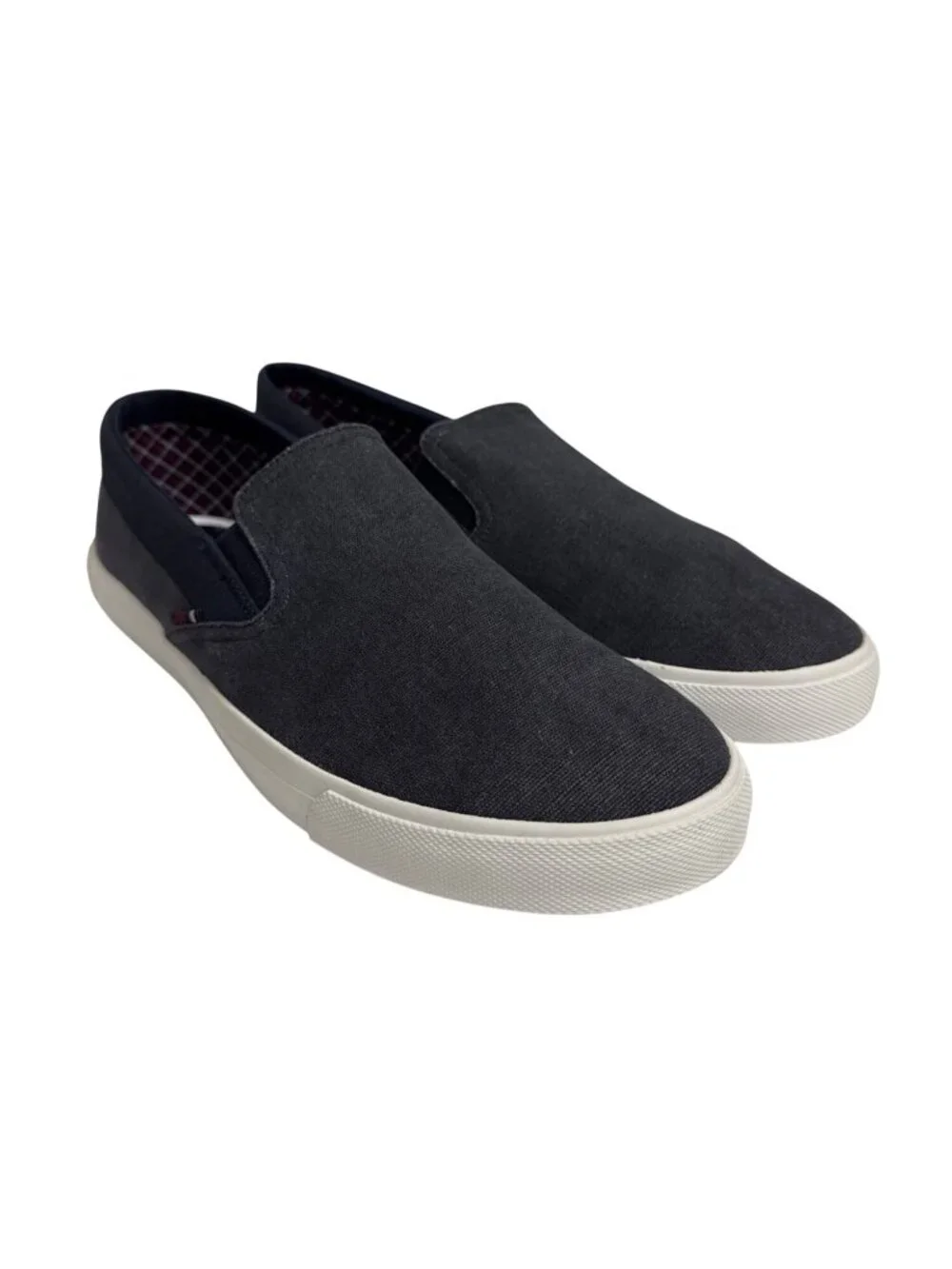 NIB Ben Sherman Percy Slip On Shoes Mens 12 Navy Canvas Casual Sneakers New